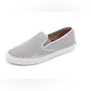 Sperry Top-Sider Seaside Perforated Gray Slip-On Sneakers Shoes 8